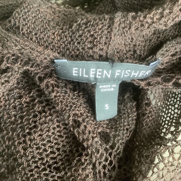 Eileen Fisher Linen Blend Lace Open Front Draped Cardigan MSRP$168 - Picture 13 of 15